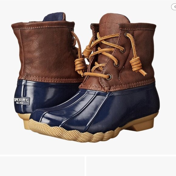 Sperry Kids Boots in Brown and Blue - Picture 1 of 16